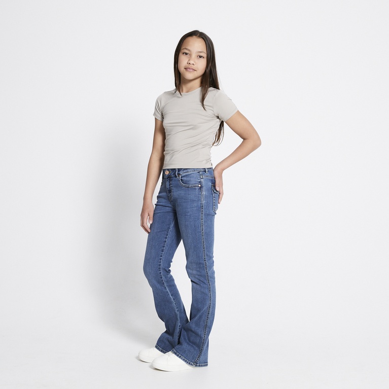 Back pocket bootcut jeans "90`s Boot star" Mid wash